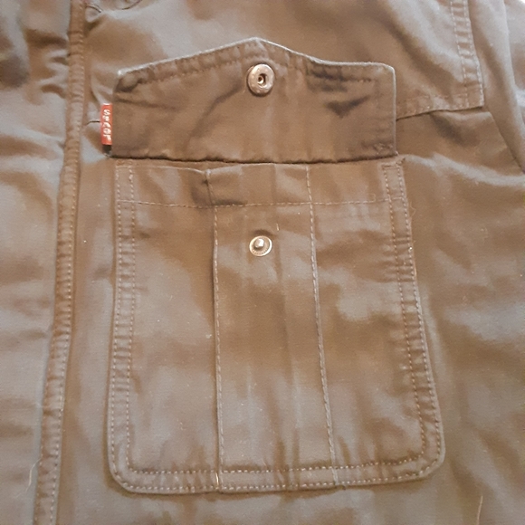 LEVI MILITARY SHERPA LINED TRUCKER ZIP UP BLACK DENIM JACKET MENS SIZE XXL - Picture 16 of 16